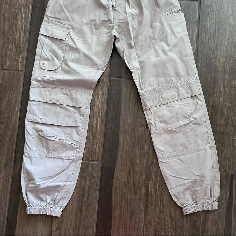 John Elliott Cotton Himalayan Cargo Jogger Pants in Dove  Grey Sz 0/XS